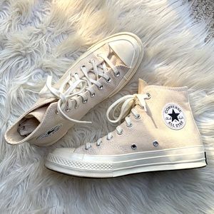 Ivory Monochrome Converse High Tops
